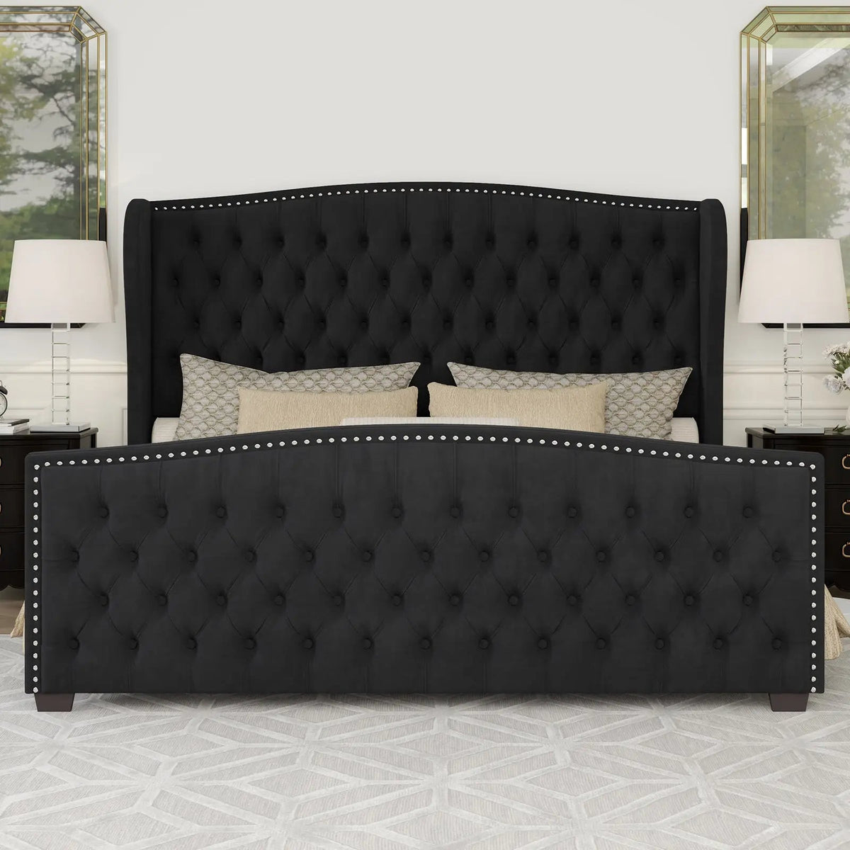McCarthy California King Bed Frame Amerlife Black