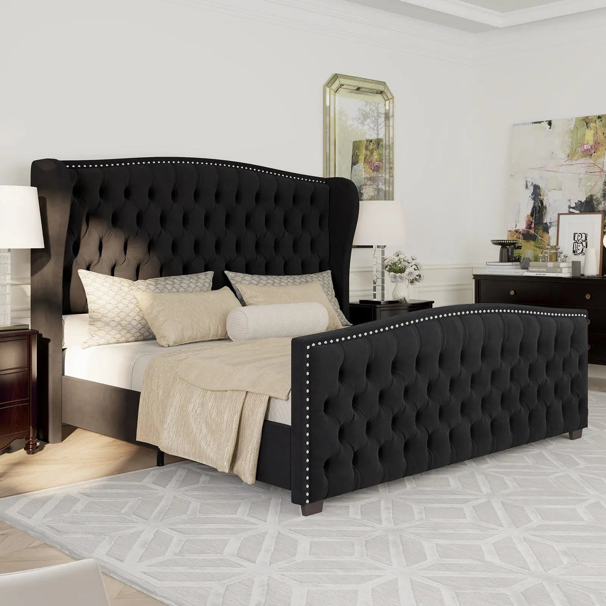 McCarthy California King Bed Frame Amerlife Black
