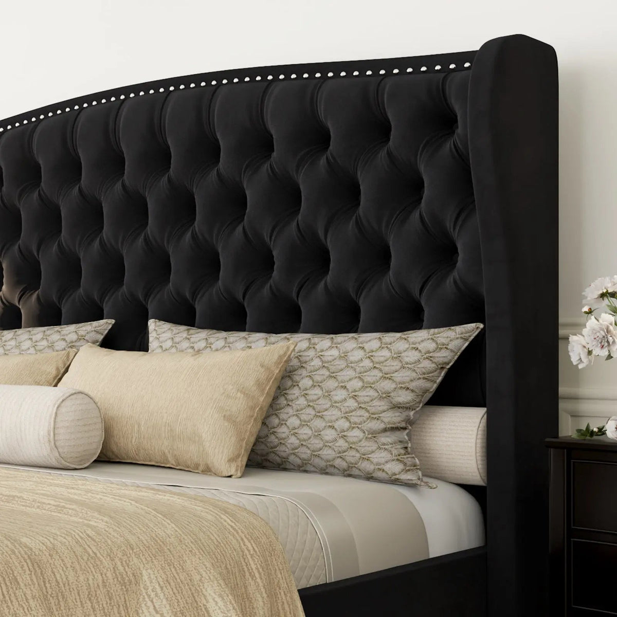 McCarthy California King Bed Frame Amerlife Black