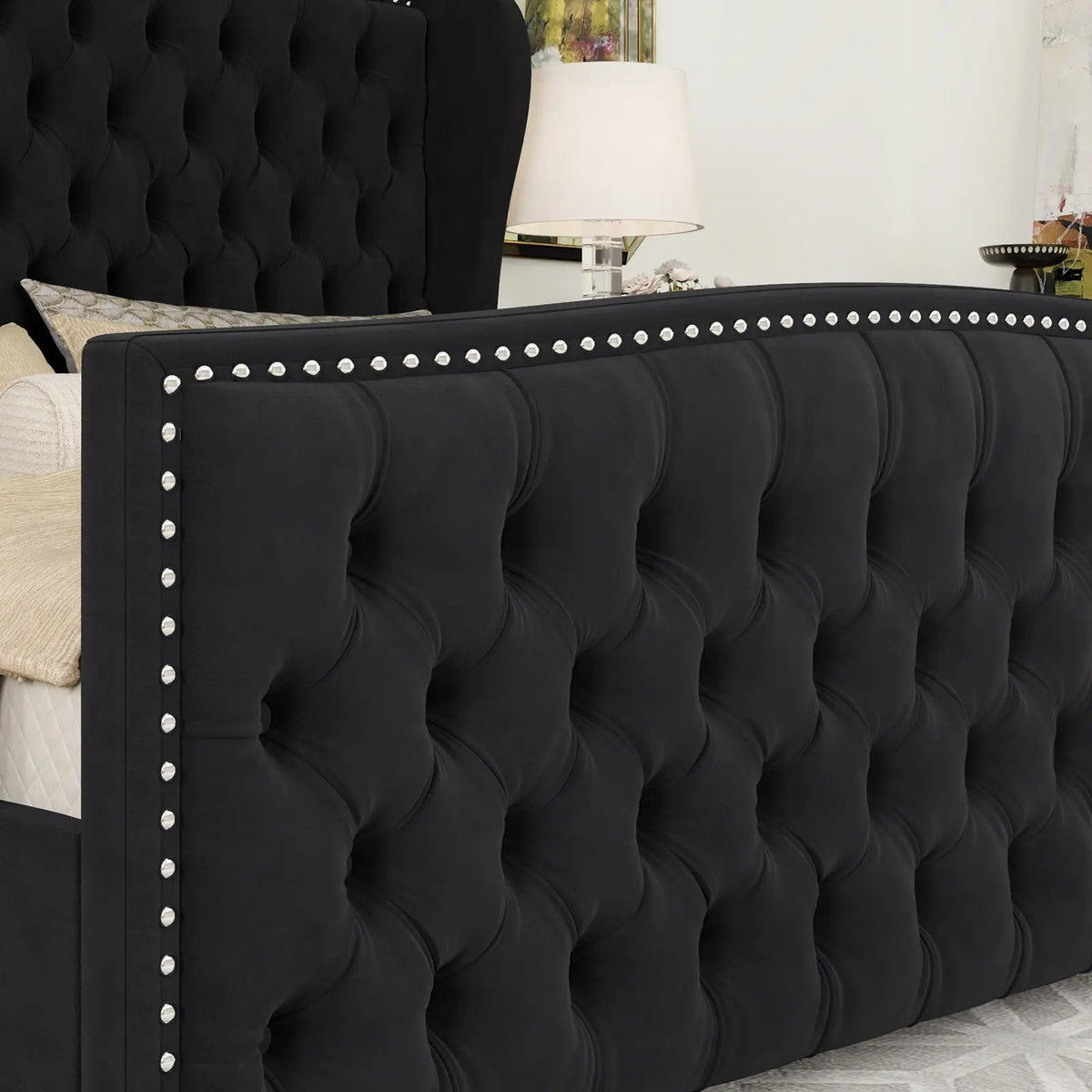 McCarthy California King Bed Frame Amerlife Black
