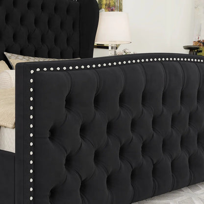 McCarthy California King Bed Frame Amerlife Black