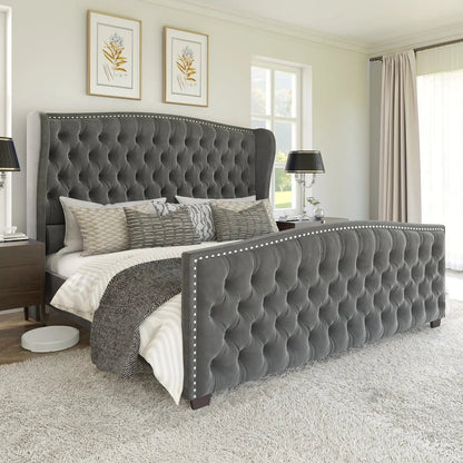 McCarthy California King Bed Frame Amerlife Grey