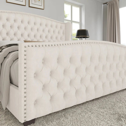 McCarthy California King Bed Frame Amerlife Cream
