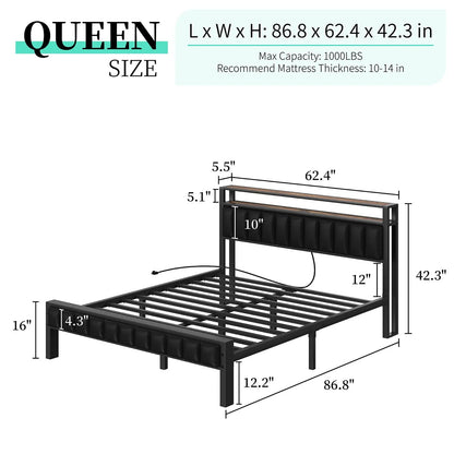 Queen / Rustic Brown
