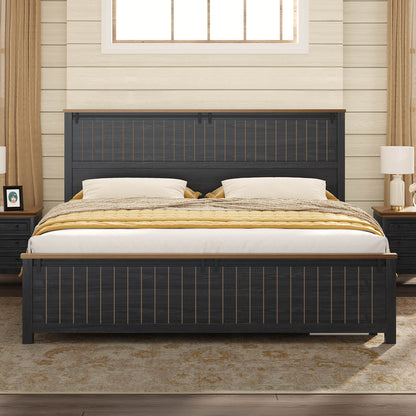 Tennyson Storage Wooden Bed Frame-Full(Black)