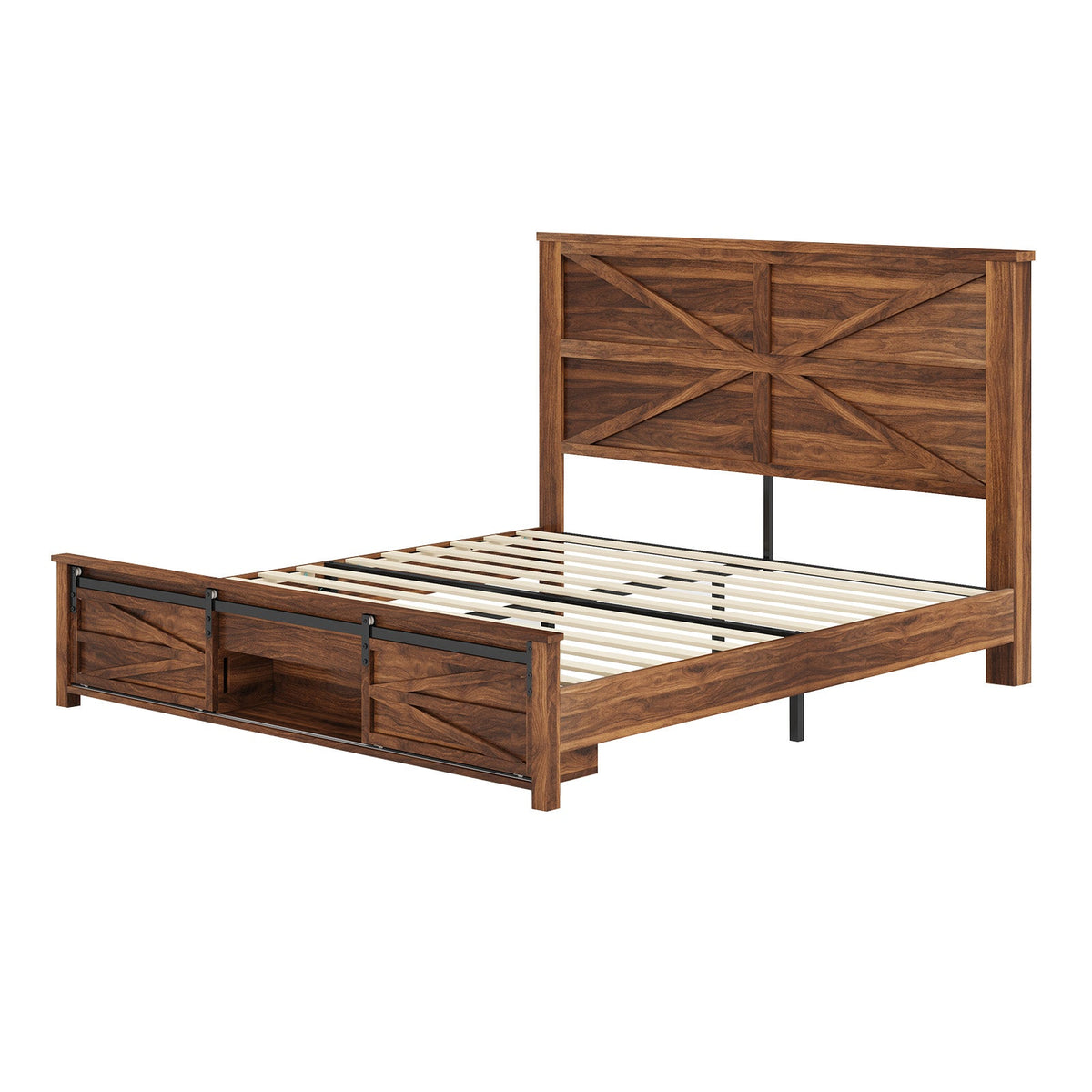 Barrow Bed Frame - Full / Red Brown