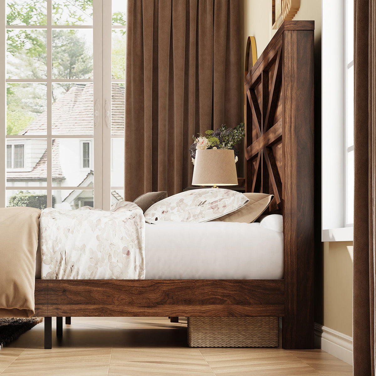 Barrow Bed Frame - Full / Red Brown