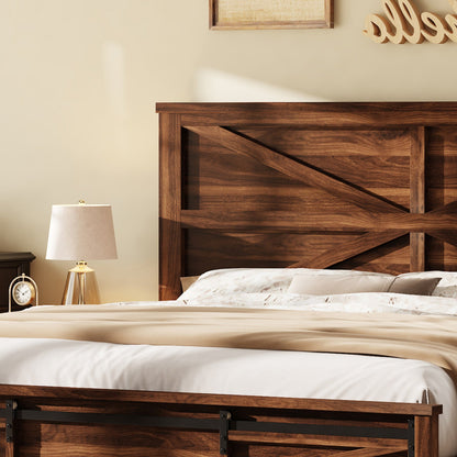 Barrow Bed Frame - Queen / Red Brown