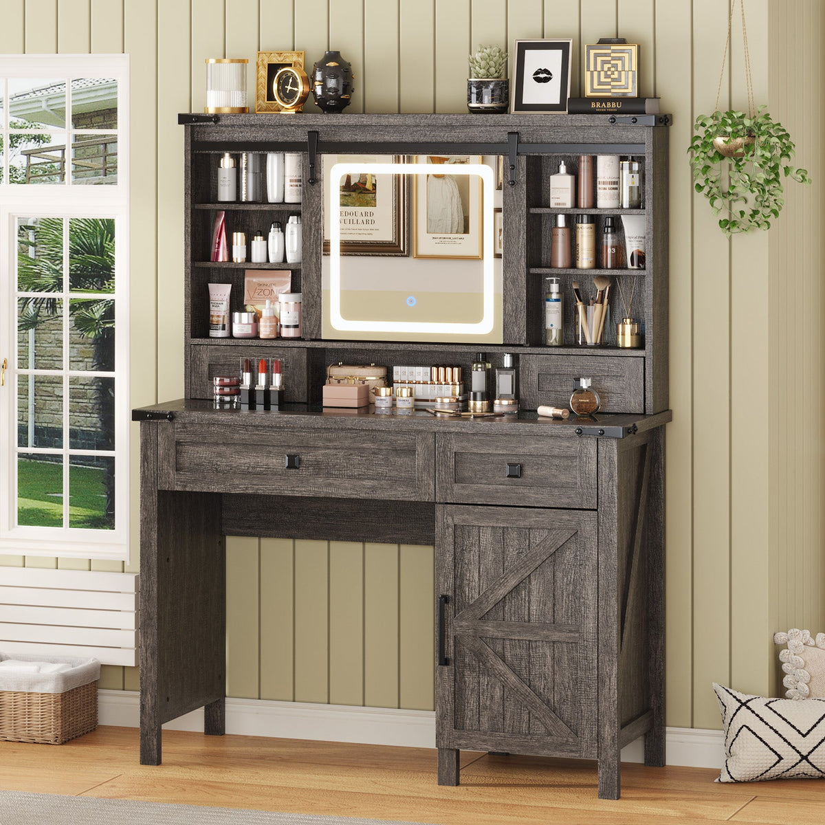 Bourton 42 Makeup Vanity - Gray