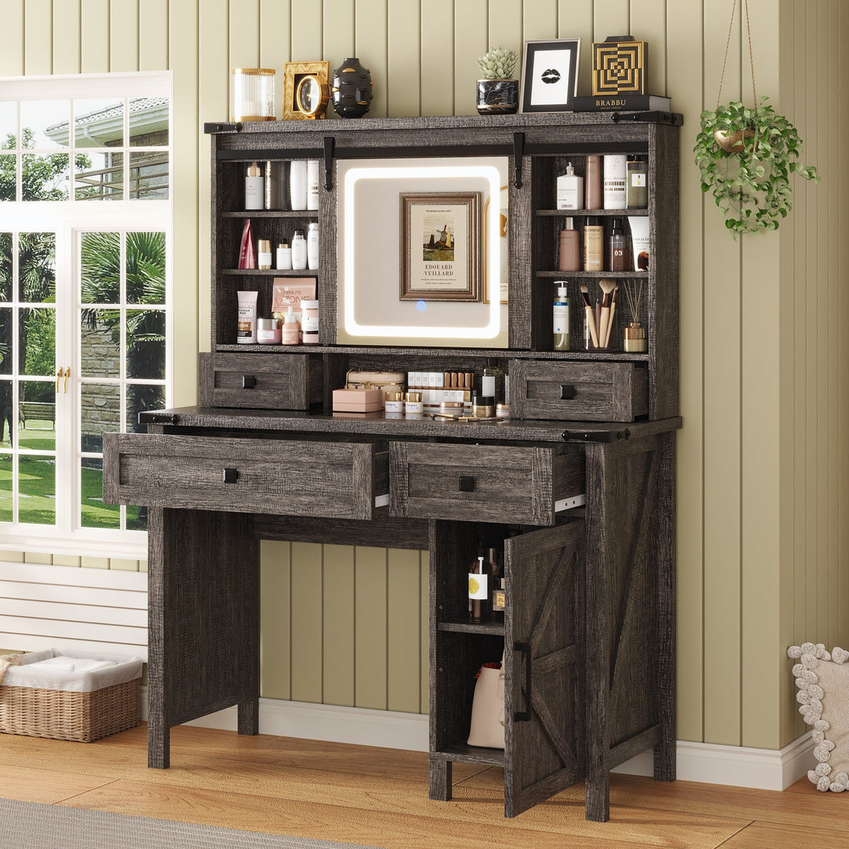 Bourton 42 Makeup Vanity - Gray