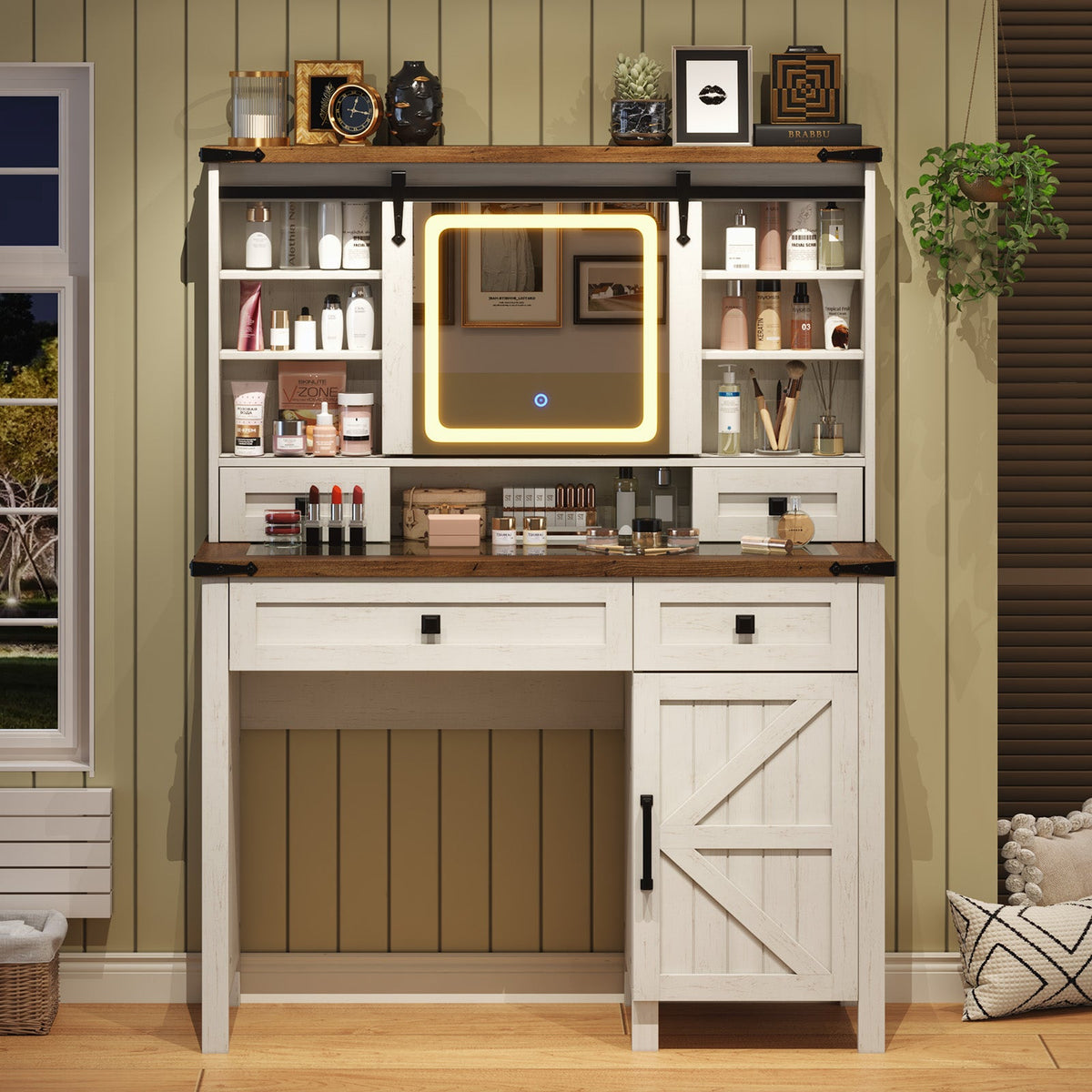 Bourton 42 Makeup Vanity - White