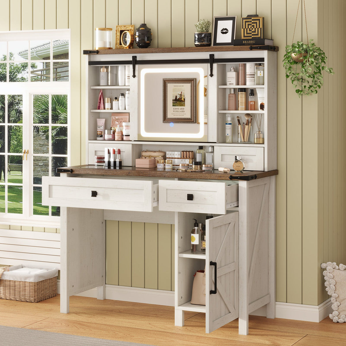 Bourton 42 Makeup Vanity - White