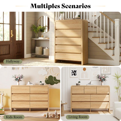 Garyon Modern Bedroom Furniture Set -5+6+7LightOak