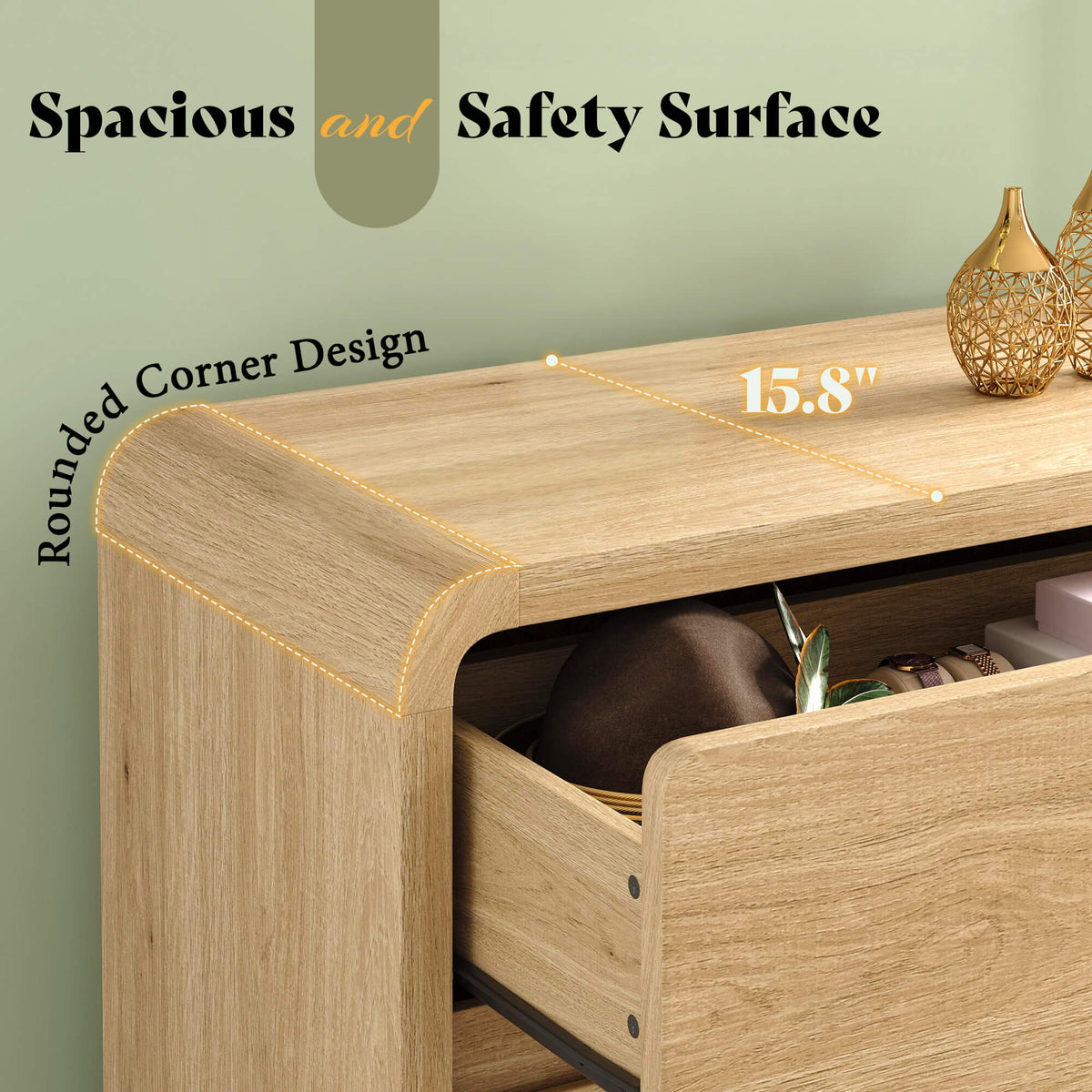 Garyon Modern Bedroom Furniture Set -6+2LightOak