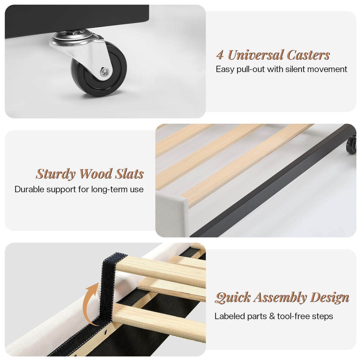 Bouff Bed Frame - Cream