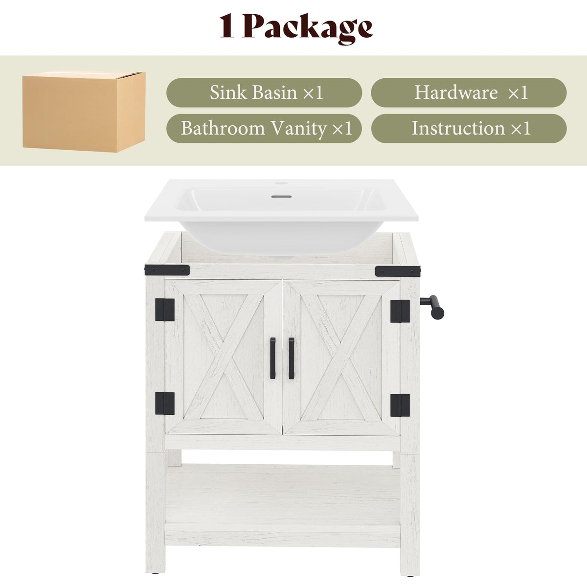 Calverton Antique White 24”