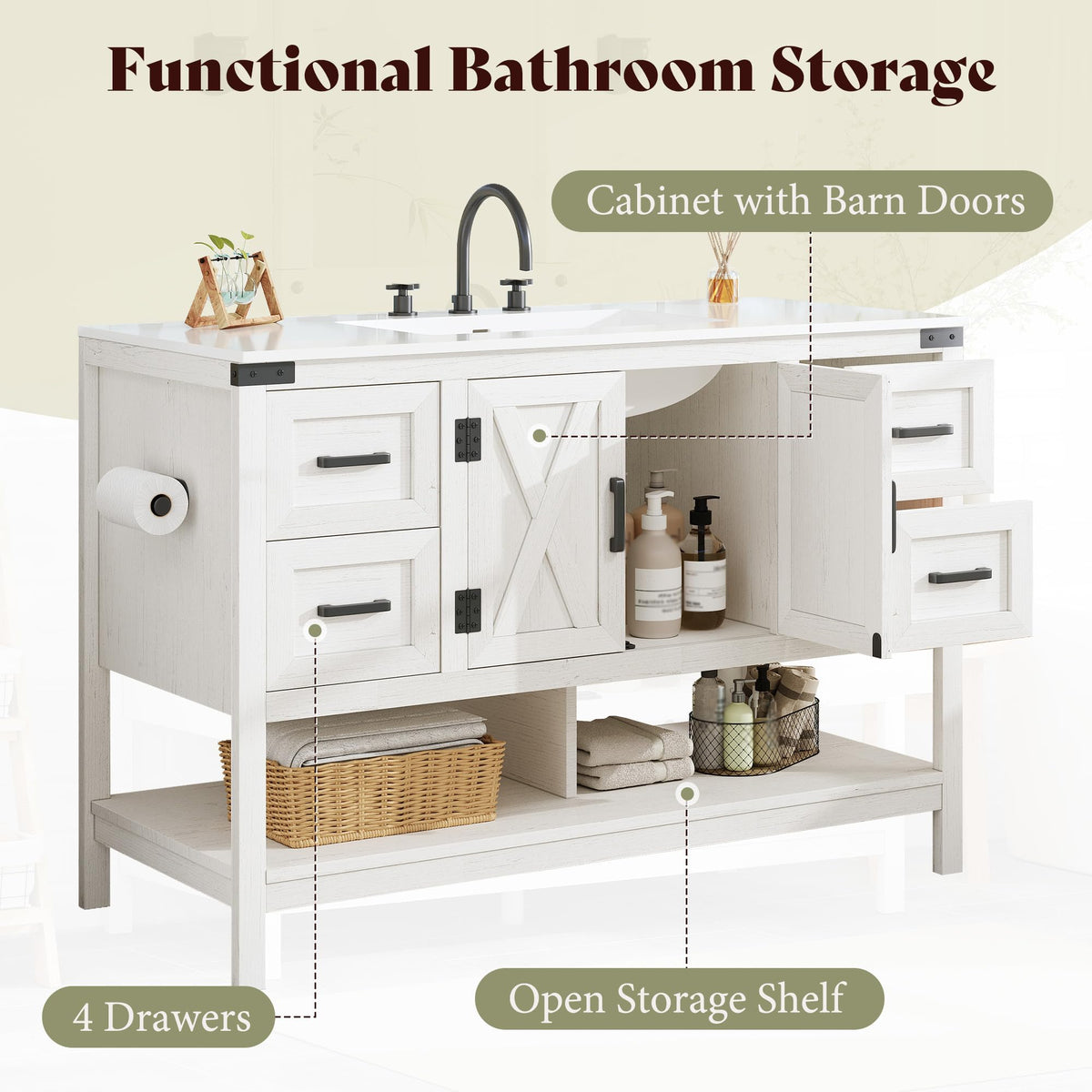 Calverton Antique White 48”