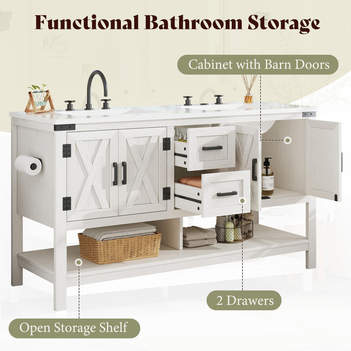 Calverton Antique White 60”