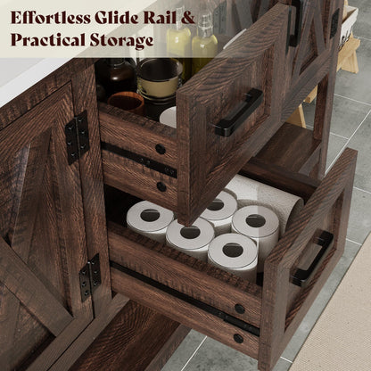 Calverton  Rustic Brown 60”