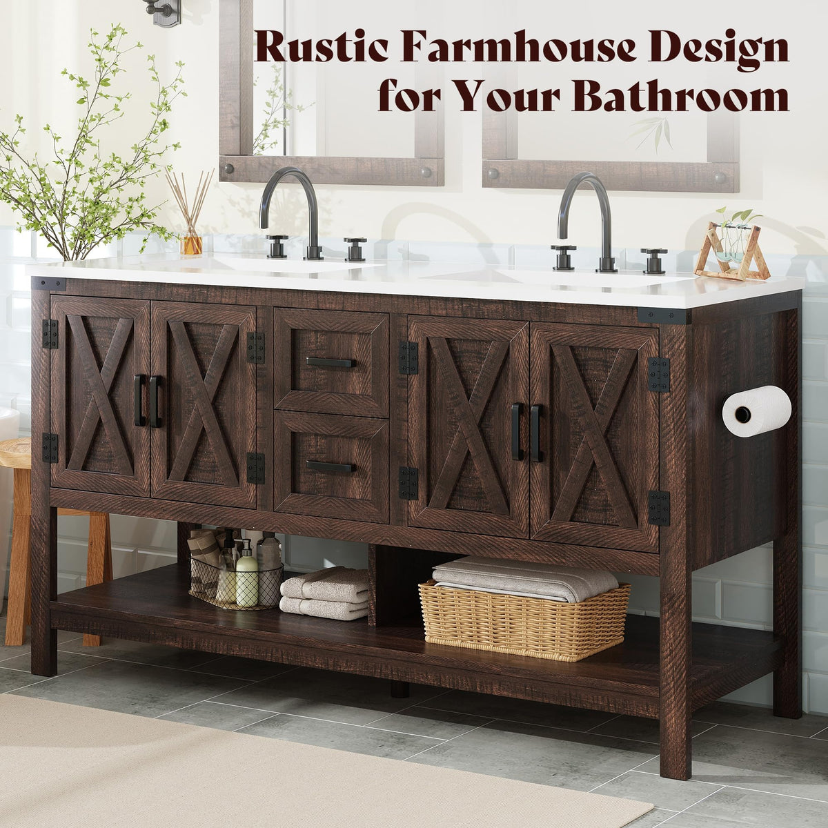 Calverton  Rustic Brown 60”