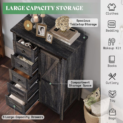 Marlowe Farmhouse Storage Set Amerlife Black Oak