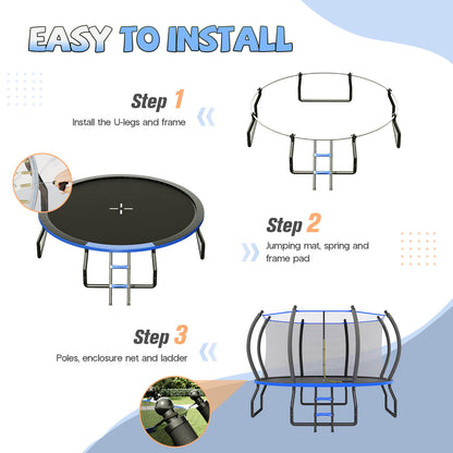 Bounce Outdoor Trampoline Amerlife Blue