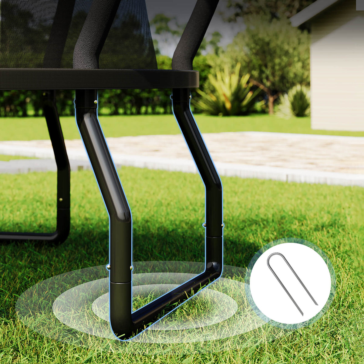 Bounce Outdoor Trampoline Amerlife Blue