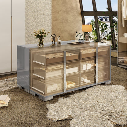 Lena 6-Drawers Dresser - Grey