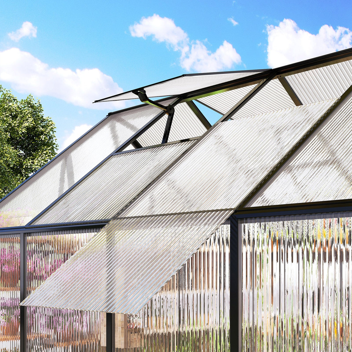 Verda Polycarbonate Greenhouse - 7.7x11.4x7.0 FT