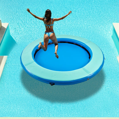Nixie Inflatable Water Hammock-8*8FT / Circle / Green+Blue