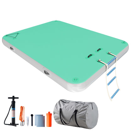 Ploov Inflatable Floating Dock - Regular / 8x6 FT / Green