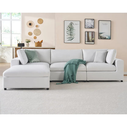 4 Seats L-Shape / White