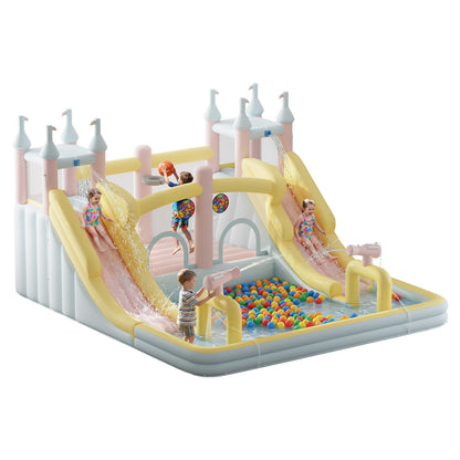 Flume Inflatable Bounce House Amerlife 177x163x94 Inch-Oxford Fabric