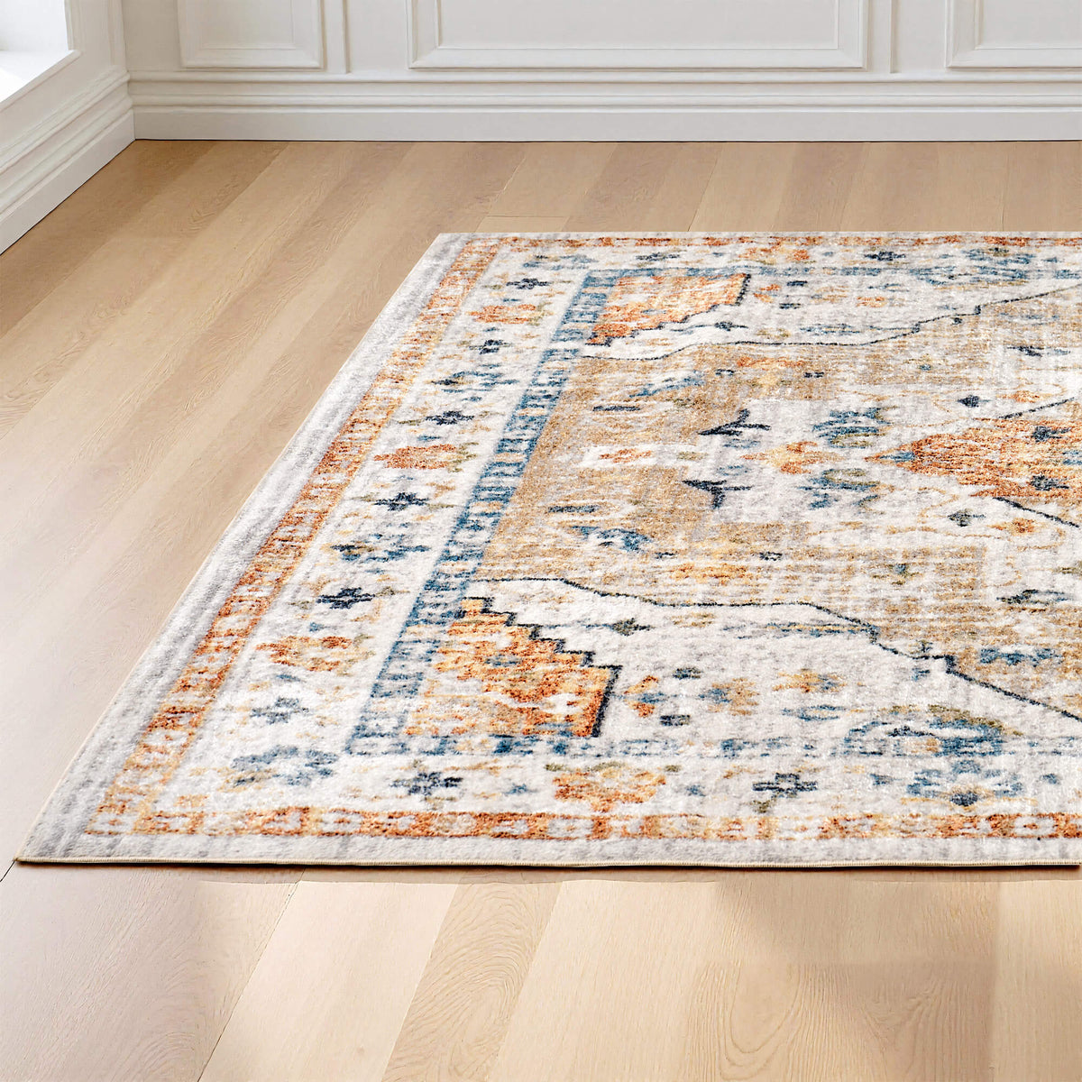Vintage Medallion Low Pile Rug 