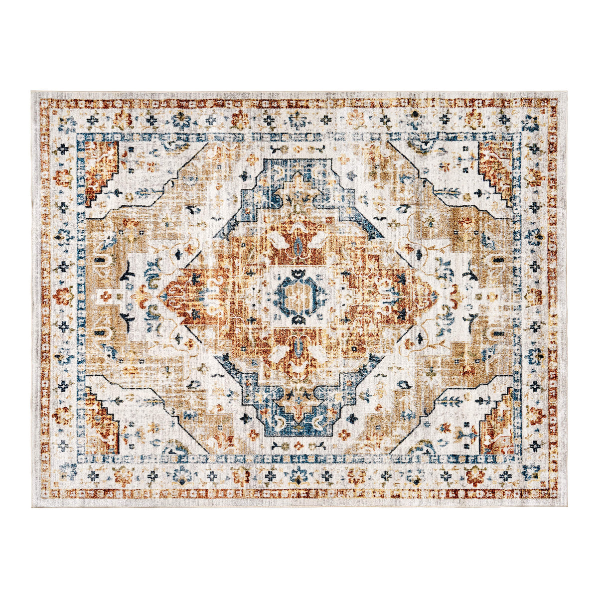 Vintage Medallion Low Pile Rug 