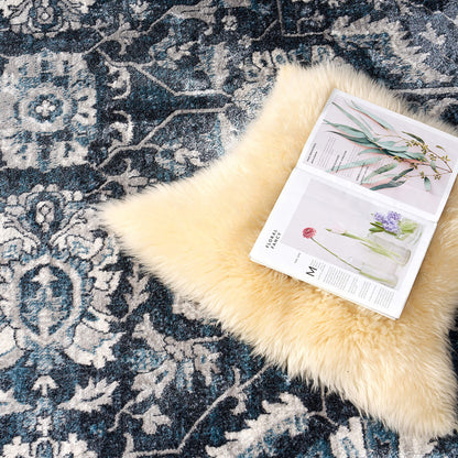 Vintage Distressed Low Pile Rug 