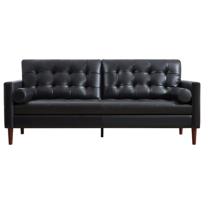 Winston Leather Sofa Black