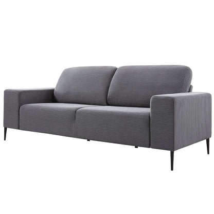 Grey Corduroy Sofa Set - 1 chair