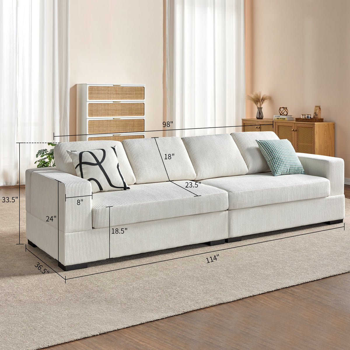 Four Seats / Corduroy White