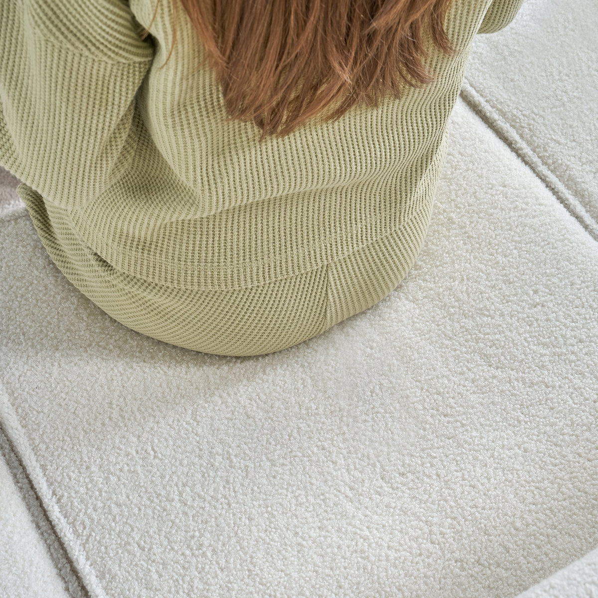 5 Seats-2 Piece / Bouclé White
