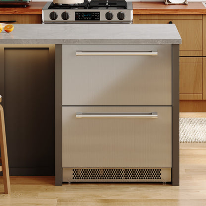 Chillbar Undercounter Drawer Refrigerator-24 Inch - 24 Inch - Dual Zone Mini Fridge
