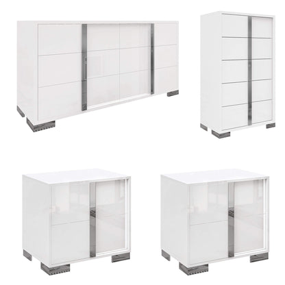 Beaumont 5-Piece Modern Bedroom Set - Black_White