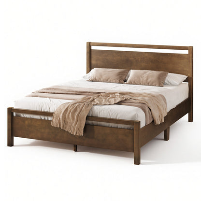 Void Solid Wood Bed Amerlife Full / Dark Brown