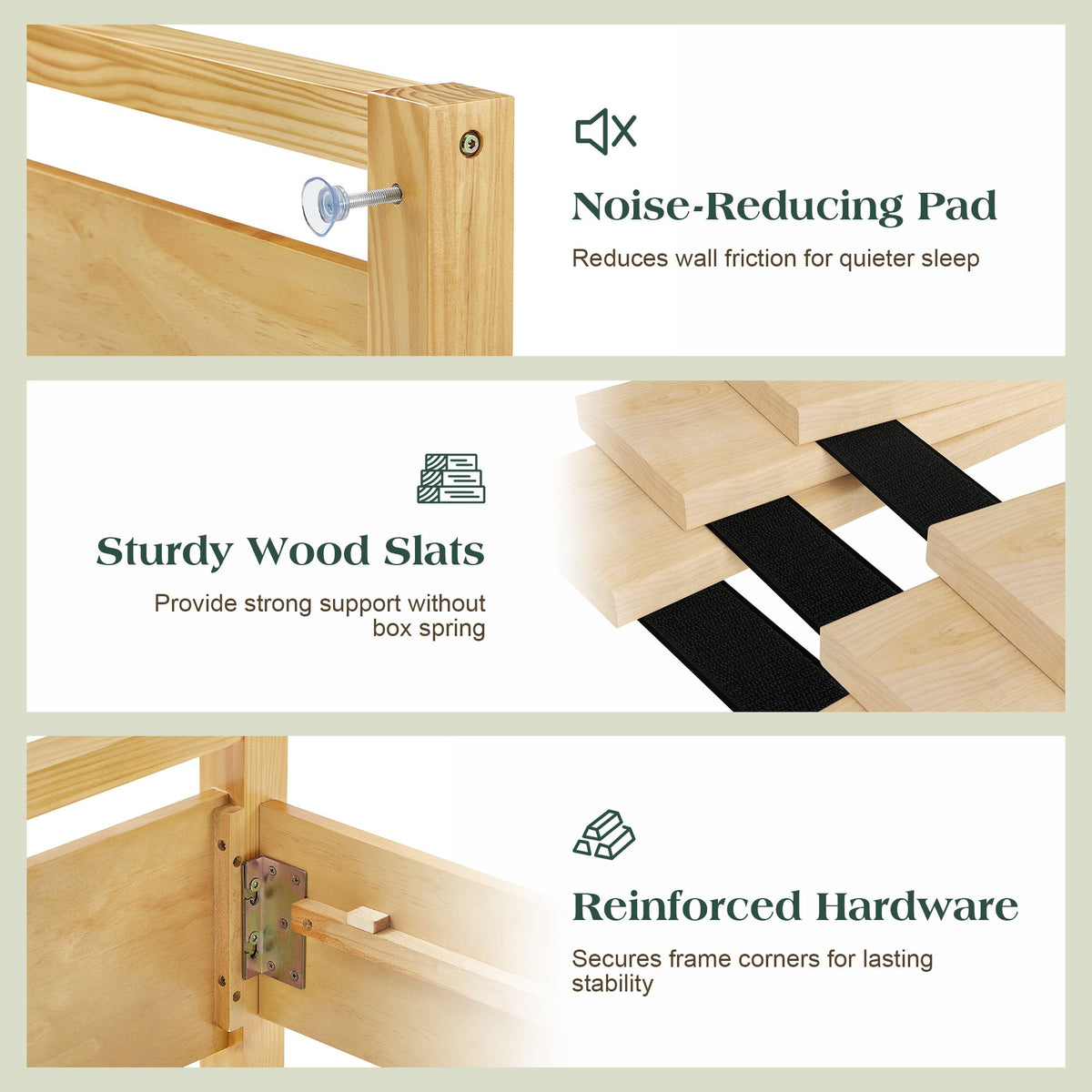 Void Solid Wood Bed Amerlife Full / Natural