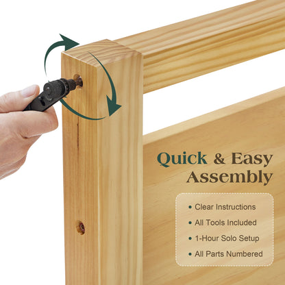 Void Solid Wood Bed Amerlife Full / Natural