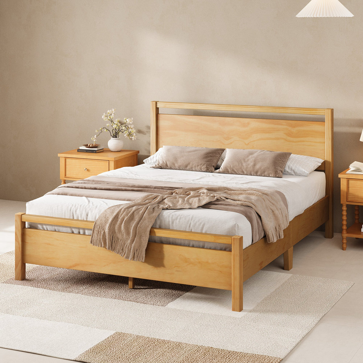 Void Solid Wood Bed Amerlife Full / Natural