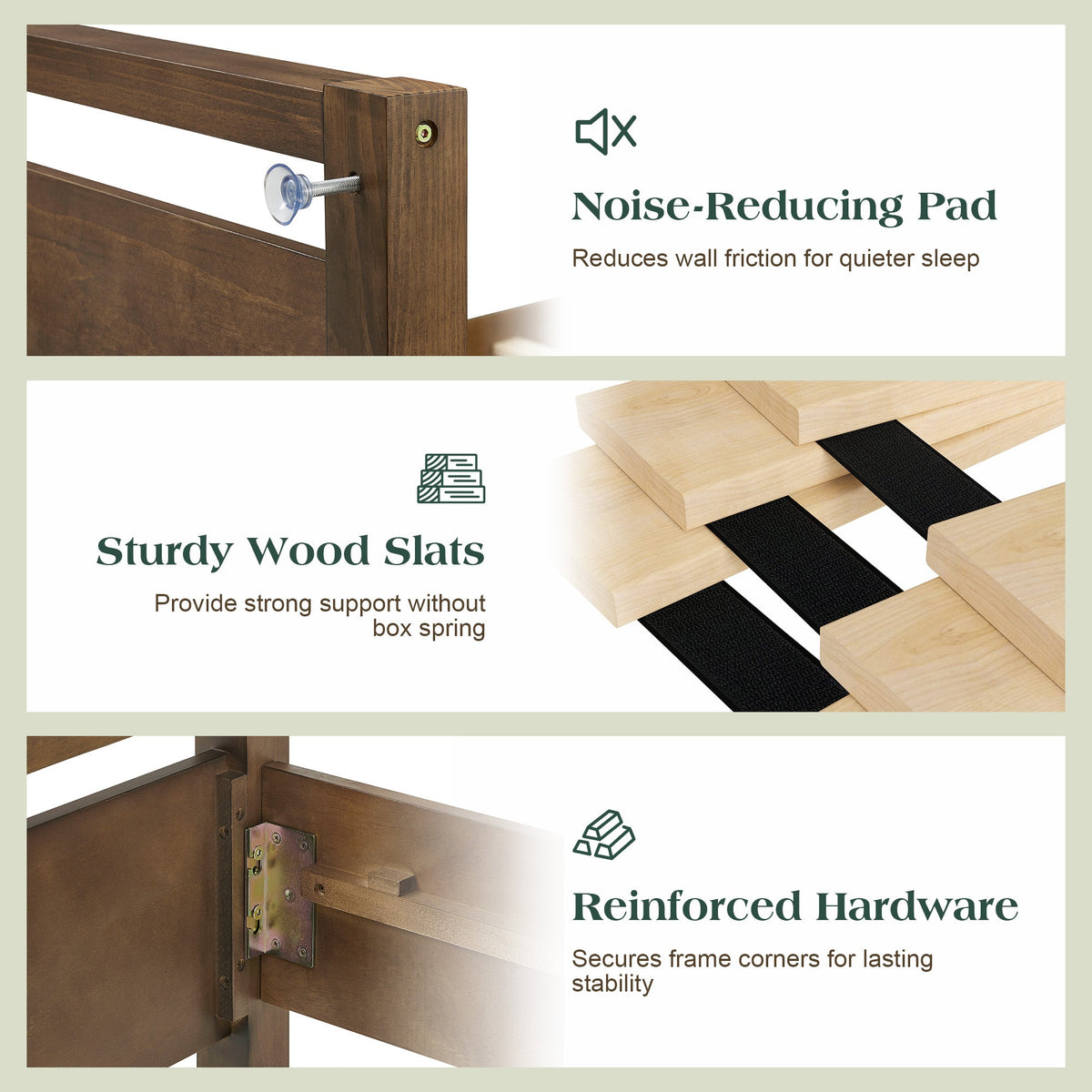 Void Solid Wood Bed Amerlife King / Dark Brown