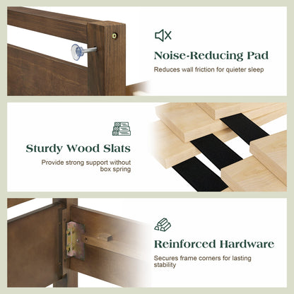 Void Solid Wood Bed Amerlife King / Dark Brown