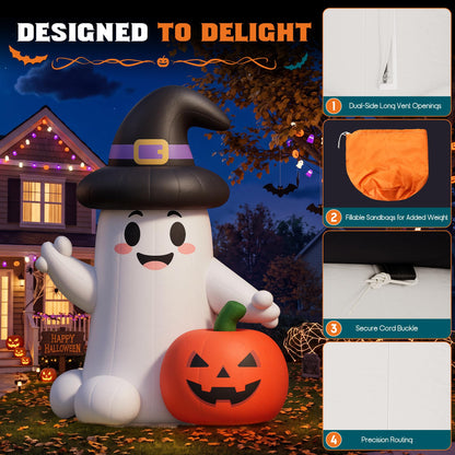 Giant Halloween Inflatable Ghost & Pumpkin-Ghost & Pumpkin Combo-32.8 FT
